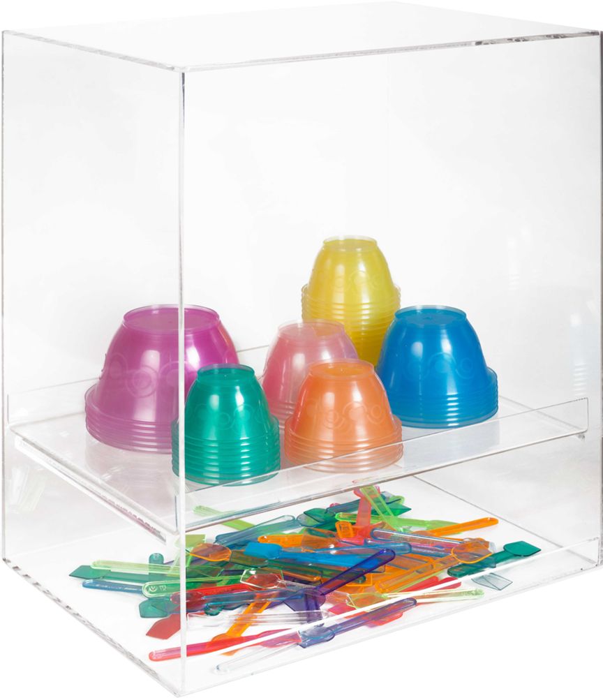 Porta Coppette doppio scomparto 35x25cm h43cm